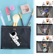 Makeup Bag Mesh Makeup Travel Zip Pouch Cosmetic Wallet Bag Nylon Portable Mesh Cosmetic Bag with Ha