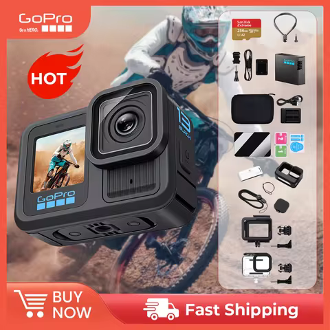 GoPro HERO 13 Black Action Camera HyperSmooth6.0 5.3K 60fps Video 27MP Go Pro13 helmet Vlog Sport Ca