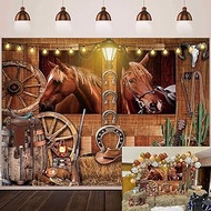 Western Cowboy Backdrop West Rodeo Rustic Wild West Vintage Wooden House Barn Door Horse Photo Backg
