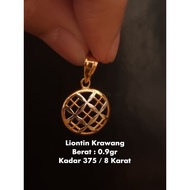 Openwork Gold Pendant Weighing 0.9g, 375 Grain 8 Carat/
