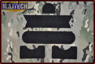 DEFIO MILITECH BK ชุดตีนตุ๊กแกติดหนึบพิเศษสีดำสำหรับ MARSOC DEVGRU OPS Mich ACH PASGT Gentex Helmets