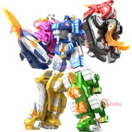 [A+baby]7 in 1 Mini Force Super Dino Power Original Toys Robot For Kids Action Figure Transformation