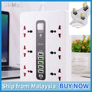 Universal 6 Power Socket Extension With USB Ports Adapter Socket Output 2.1 Amp USB Port Max 1800 W 
