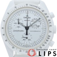 二手 Swatch Omega x Swatch 生物陶瓷 Moonswatch Snoopy 聯名款腕錶 SO33W700，含原廠盒及保固卡，生物陶瓷/尼龍錶帶男士腕錶，白色，成色極佳