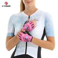 X-TIGERผู้หญิงถุงมือกีฬาสำหรับการขี่จักรยานกันกระแทกBreathableล้างทำความสะอาดได้