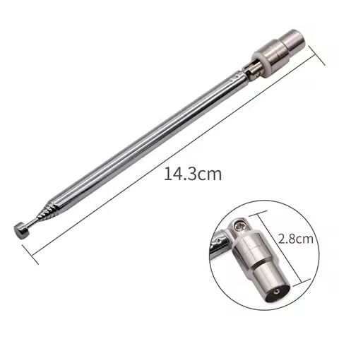 Telescopic Antenna for Electronic Radio TV Signal 7 Sections 15dbi DVB-T HDTV Radio DVD Audio Antenn