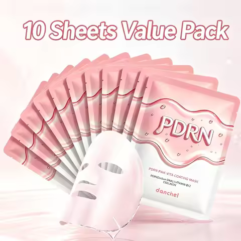 1/5/10PCS Pink Vita Coating Mask Vitamin B12 Collagen Facial Mask Hydrating Repair Soothing Moisturi