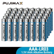 PUJIMAX 4/20/24/40/60/80pcs AAA 1.5V Alkaline Battery, Suitable For Remote Control, Alarm Clock, Doo