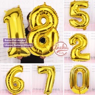 Jumbo gold Number Balloon 80 Cm / Large Number foil Balloon / gold number balloon / number foil ball
