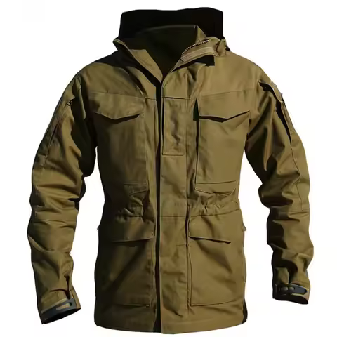 M65 UK US Tactical Military Windbreaker Jackets Mens Waterproof Hoodie Flight Pilot Coat Army Multi-