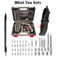 3.6V Cordless Electric Screwdriver Drill 47pcs Rechargeable Cordless Screwdriver Drill Hand Drill Ba