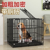 Dog Cage Foldable Pet Cage Cat Cage Bold Iron Cage Dog Cage Small and Medium-Sized Dogs Pet Cage Cat Villa with Toilet