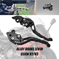 LIS CLICK V2 / CLICK V3 COMBI CNC ALLOY BRAKE LEVER SET FOR CLICK V2 AND CLICK V3 2PCS HUJ