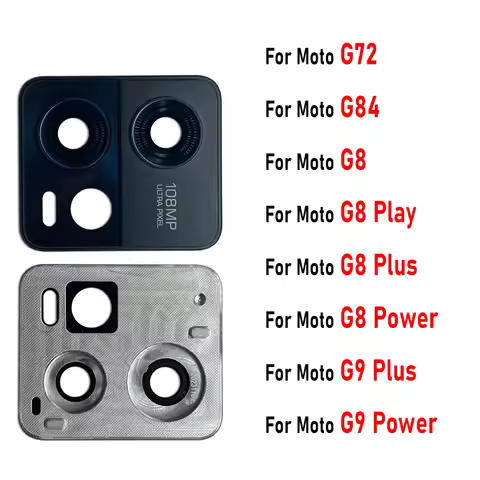 NEW Back Camera Glass Lens Cover with Frame Holder Replacement Part For Motorola Moto G23 G72 G84 G8