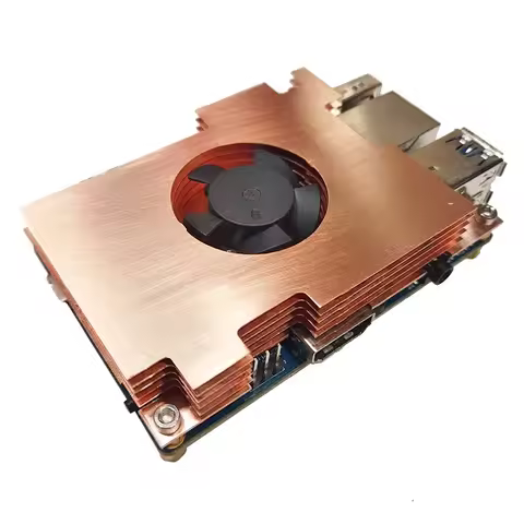 Orange Pi 3 LTS Copper Case with Fan Active Cooling Radiator with Heatsink Metal Shell for Orange Pi