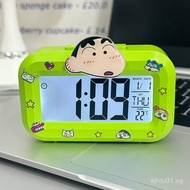 New Crayon Shin-chan Alarm Clock with Night Light Bedside Clock Simple Multifunctional Timer Dormito