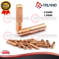 10PCS (0.8MM / 1.0MM) RILAND MB15 MIG TORCH CONTACT TIP SPARE PART MIG WELDING MACHINE