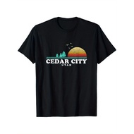KATUN Evergreen Sunset Cedar City Utah T-Shirt 100% Cotton 180gr, Black, S-XXXL
