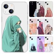 LG Lite Q510 Q92 5G K92 5G Stylo 6 7 4g Transparent soft silicone phone case Cartoon muslim hijab gi