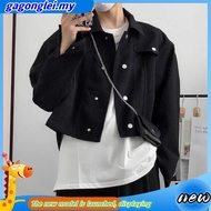 XMAN S-5XL Men's Fashion Crop Tops Long Sleeves Solid Color Suit Jacket