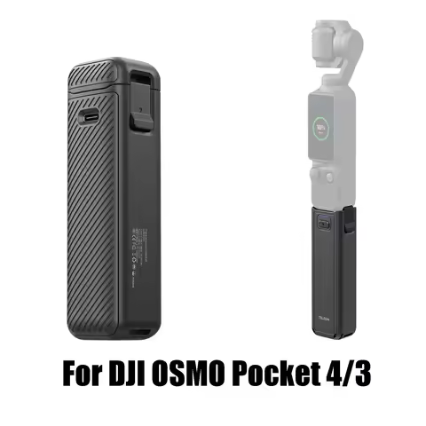 5000Mha Battery Handle for DJI OSMO Pocket 4 3 Camera Hand Grip Holder Mount Powerbank Charging For 