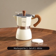 BINCOO Aluminum Coffee Kettle Household Italian Octagonal Moka Coffee Tea Pot Set Office Home Travel