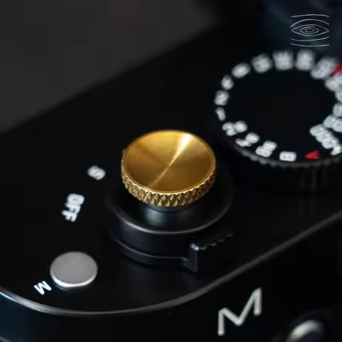 Thicken Pure Copper Concave Camera Shutter Release Button W/ Screw Cap for Leica/Canon/Nikon/Fujifil