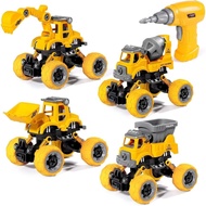 LUDILO 4PCS Take Apart Toys for 4 Year Old Boys Construction Toys with Electric Drill DIY Assembly B