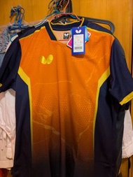 Butterfly 日本製 2XL 林昀儒同款橙色球衣 法蘭克福WTT 乒乓波