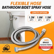 1.8M Bathroom Bidet Spray Flexible Hose Brass 1.2M/1.5M/1.8M High Quality Bathroom Bidet Spray Hose