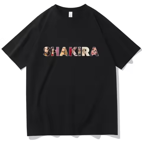 Shakira Albums LAS MUJERES ya no lloran Tour 2025 T-shirt 2 Sided O-Neck Short Sleeve Shirts Fans Gi