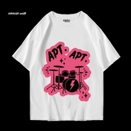 Fiego "APT APT BRUNO ROSE" | Premium White Oversize T-Shirt | Oversize White T-Shirt