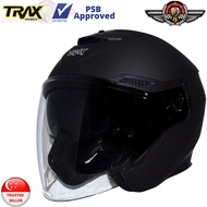 TRAX Helmet TG-263 Matt Black (PSB Approved) Come with Free Helmet Bag