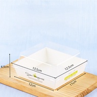 YUEW [10 PCS] SHARE HAPPINESS BOX 11 CM X 12 CM 11X12CM 11X12 11CMX12CM Dessert Box Heat Resistant O