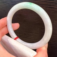 冰種 天然翡翠 緬甸 A玉 玉鐲 • 白底青翡翠圓鐲
