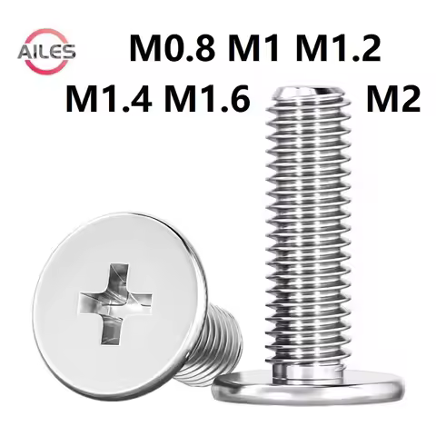 304 Stainless Steel CM M0.8 M1 M1.2 M1.4 M1.6 M2 Ultra Thin Flat Head Screws Computer Laptop Screws