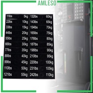 [Amleso] 1 Sheet Weight Sticker Labels Weight Stack Labels 5 Kg to 110 Kg Power Equipment Label 11 L