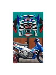 STRIPING SATRIA BIRU PUTIH STRIPING DECAL SATRIA LAMA SATRIA LUMBA BIRU PUTIH