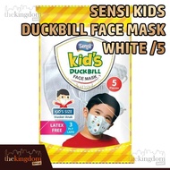 sensi kids junior convex mask 5ply earloop /5 masker anak duckbill - duckbill white