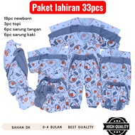 ( KREATOR ) 33pcs Newborn Baby Supplies Newborn Set + Sartaki Hat) 0-4 Months SNI