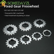 SOMEDAYMX Bicycle Freewheel, Carbon Steel Threaded Lock Rings Bike Wheel Cogs, Outdoor Sports Hub Lo