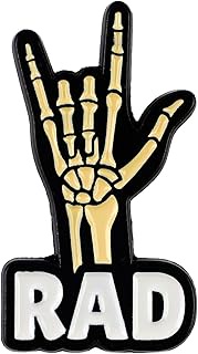 Rad Tech Enamel Pin, Rock On Bone Hand Gesture Pin Brooch, Gift For X-ray technician Radiologic Tech
