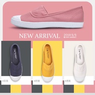 Fufa Shoes Brand Women's Korean Style Plain Elastic Lazy Shoes-Beige/Dark Blue/Pink/Mustard Yellow 1A33
