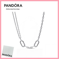 [Duty Free] Pandora 100% Latest S925 Pure Silver Jewelry Pandora ME Double Link Chain Necklace 39230