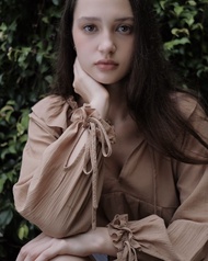 AOEM STUDIOS | EMILY BLOUSE - Áo kiểu nữ cổ bèo phối nơ dáng babydoll tay dài