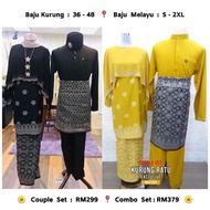 [ Ratu Set ] Kurung Cape Songket Printed . Baju Melayu Sakura . Sedondon Couple Raya 2024 . Baju Nik