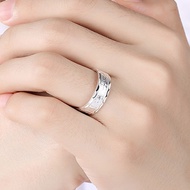 Embossed Baifu Ring Silver Ring Single Open Unique Trendy Auspicious Car Flower Million Million Bles