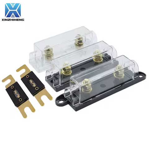 1Set ANL Car Fuse Box With AMP Fusible Fuse 60A 80A 100A 200A 300A 400A 500A Automotive Fuse Holders