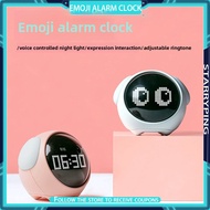 Multi Functional Emoji Alarm Clock Electronic Alarm Bell, Night Light Control, USB Charging, Cute Ca