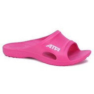 【ATTA】足底均壓 足弓簡約休閒拖鞋-桃紅色